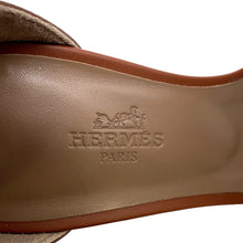 将图像加载到图库查看器中，HERMES Legend Sandals Gold Calf Leather Size 35
