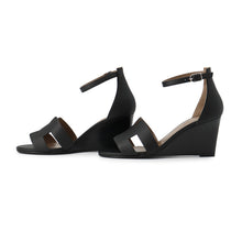 将图像加载到图库查看器中，HERMES Legend Sandals Black Leather Size 35
