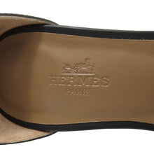将图像加载到图库查看器中，HERMES Legend Sandals Black Leather Size 35
