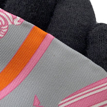 将图像加载到图库查看器中，HERMES Twilly EX-LIBRIS Grease/Orange/Rose Bonbon Silk100%
