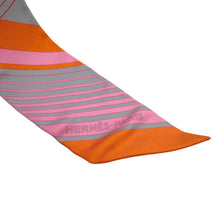 将图像加载到图库查看器中，HERMES Twilly EX-LIBRIS Grease/Orange/Rose Bonbon Silk100%
