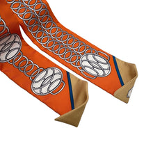 将图像加载到图库查看器中，HERMES Twilly LIFT PROFIL Potiron Orange/Beige/Grease Silk100%
