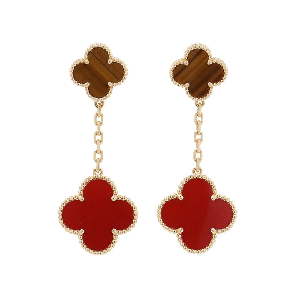 Van Cleef & Arpels Magic Alhambra Earring 2 motifsVCARN5JR00 18K Yellow Gold