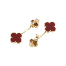 将图像加载到图库查看器中，Van Cleef &amp; Arpels Magic Alhambra Earring 2 motifsVCARN5JR00 18K Yellow Gold
