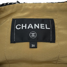 将图像加载到图库查看器中，CHANEL Tweed 4-pocket collarless jacket and skirt set with Gripoa buttons Size Jacket36/Skirt38 Black/Yellow/Navy/Bordeaux/GoldP61915V47013 Cotton44% Polyamide31% Silk12% Acetate9% Mohair 4%
