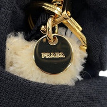 Load image into Gallery viewer, PRADA Teddy Keychain Black/Ivory1TO050 Nylon
