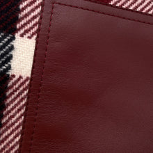 Load image into Gallery viewer, HERMES Cashmere Scarf (Tartan Pocket, Cuir, Applique) Gray/Marine/RougeHH259150S Cashmere100%
