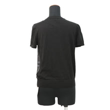 将图像加载到图库查看器中，HERMES Palefroi Remix Twill Laine Short Sleeve Knit Size 36 Gris Charbon5H2802DL Silk100% Cashmere48% Silk48% Nylon3% Polyurethane1%
