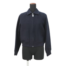 将图像加载到图库查看器中，HERMES Chaine d&#39;Ancre Jacket Size 34 Navy5E0176DE Wool 100%

