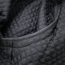 将图像加载到图库查看器中，HERMES Do Re Boucles Quilted Collarless Jacket Size 38 Black3H0202D4 Silk100%
