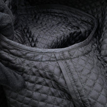 将图像加载到图库查看器中，HERMES Do Re Boucles Quilted Collarless Jacket Size 38 Black3H0202D4 Silk100%
