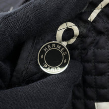 将图像加载到图库查看器中，HERMES Do Re Boucles Quilted Collarless Jacket Size 38 Black3H0202D4 Silk100%
