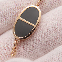 将图像加载到图库查看器中，HERMES Chaine d'Ancre Verso Bracelet Size SH K18PG BlackCeramic
