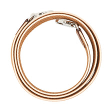 将图像加载到图库查看器中，HERMES Bandouliere Cortage Gold/Ivory Canvas Leather
