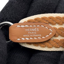 将图像加载到图库查看器中，HERMES Bandouliere Cortage Gold/Ivory Canvas Leather
