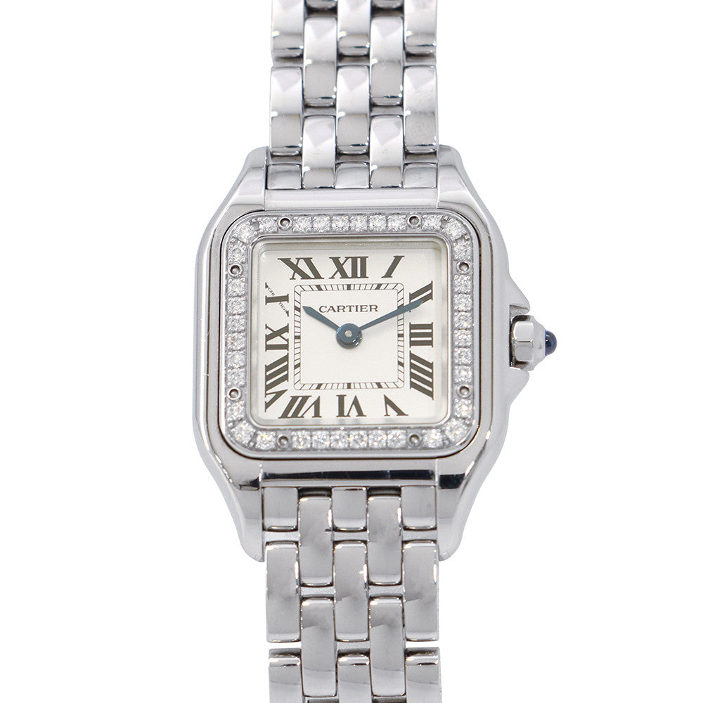 CARTIER PANTHERE de Cartier SM Diamond Bezel H30.0mm×W22.0mm Stainless Steel Silver DialW4PN0007