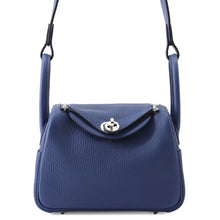 将图像加载到图库查看器中，HERMES Lindy Blue Tie Taurillon Clemence Size Mini
