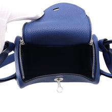 将图像加载到图库查看器中，HERMES Lindy Blue Tie Taurillon Clemence Size Mini
