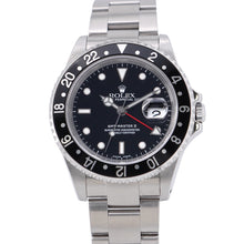 Load image into Gallery viewer, ROLEX GMT MasterII W40mm Stainless Steel Black Dial16710

