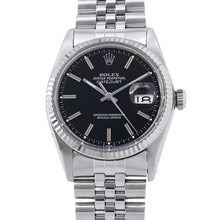 Load image into Gallery viewer, ROLEX Datejust W36mm Stainless Steel K18WG Black Dial16014
