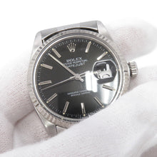 Load image into Gallery viewer, ROLEX Datejust W36mm Stainless Steel K18WG Black Dial16014
