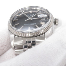 Load image into Gallery viewer, ROLEX Datejust W36mm Stainless Steel K18WG Black Dial16014

