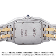 将图像加载到图库查看器中，CARTIER PANTHEREMM 2 Row W26.5mm × H26.8mm Stainless Steel K18YG Ivory DialW25028B6
