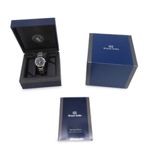 将图像加载到图库查看器中，SEIKO Grand Seiko Spring Drive Date W**mm Stainless Steel Navy DialSBGA375
