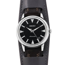 将图像加载到图库查看器中，SEIKO Prospex W36.6mm Stainless Steel Leather Black DialSJE085JC
