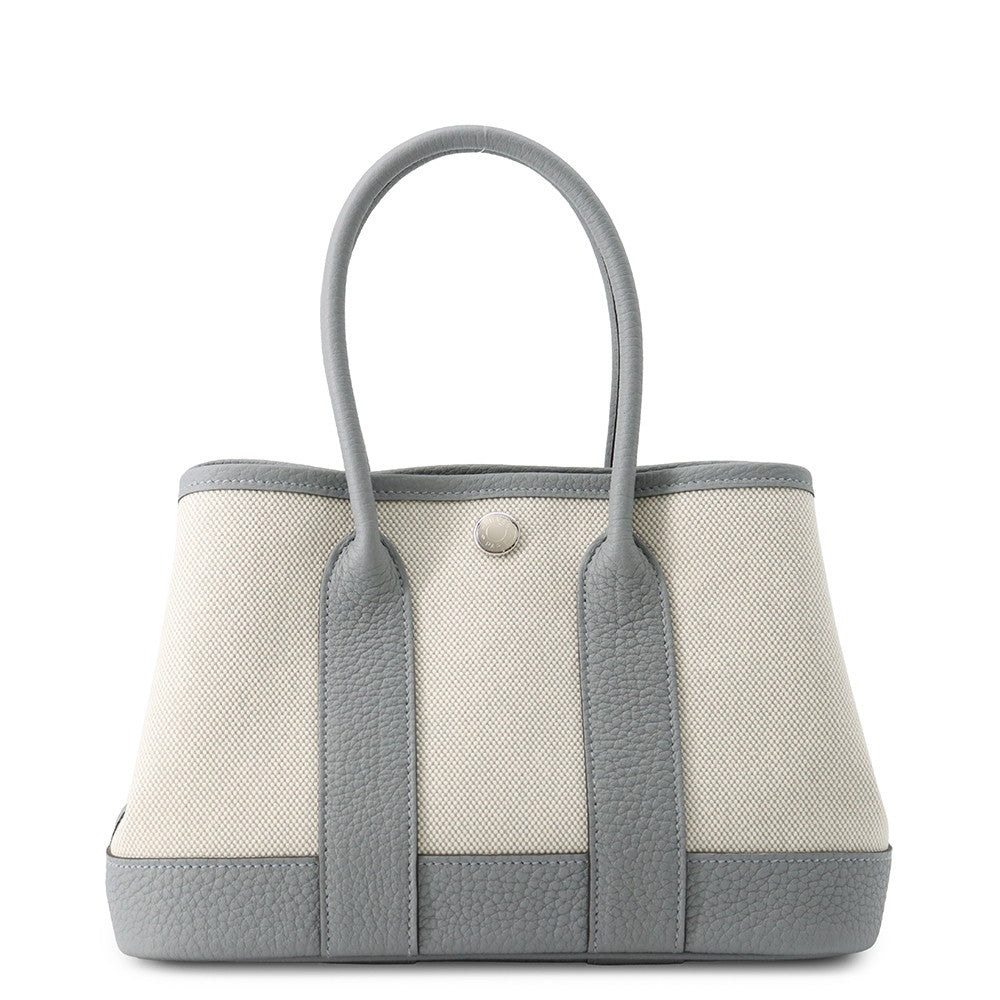 HERMES Neo Garden Green Pantan Negonda Leather Toile H Size 23