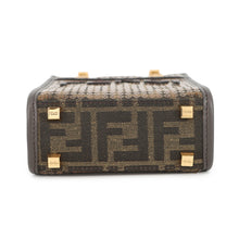 Load image into Gallery viewer, FENDI Zucca Sunshine Shopper 2-Way Handbag Brown8BS051 Canvas Leather Sequins
