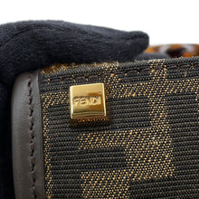 Load image into Gallery viewer, FENDI Zucca Sunshine Shopper 2-Way Handbag Brown8BS051 Canvas Leather Sequins
