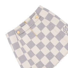 Load image into Gallery viewer, LOUIS VUITTON Damier Azur Skirt Size 40 White/GrayFMSK19 Wool97% Cashmere3%
