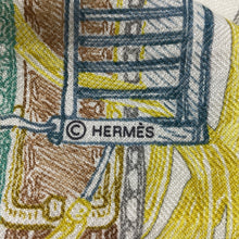 Load image into Gallery viewer, HERMES Carre Geant &quot;The World of HERMES&quot; White/ Pink/Multicolor Cashmere70% Silk30%
