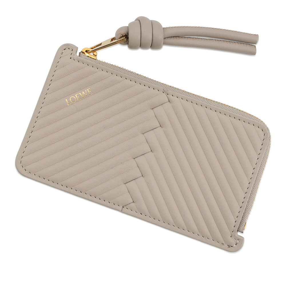 LOEWE Coin purse Knot coin card holder Light oatsCEM1Z40X04 Shiny Nappa Calf Leather