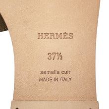 Load image into Gallery viewer, HERMES Oran Sandals EtoupeH202272Z Epsom Size 37.5
