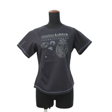 Load image into Gallery viewer, HERMES Micro T-Shirt "Cartouche" Candy Libris Size 38 Blue・NoirH5H4630DC Cotton100%
