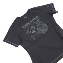 Load image into Gallery viewer, HERMES Micro T-Shirt "Cartouche" Candy Libris Size 38 Blue・NoirH5H4630DC Cotton100%
