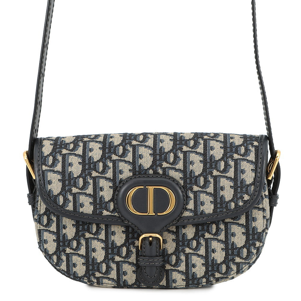 Dior Bobby East West NavyM9335UTZQ Cotton Calf Leather