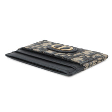 Load image into Gallery viewer, Dior Oblique Jacquard 30Montaigne Freesia Card Holder NavyS2152UTZQ Cotton/Lambskin

