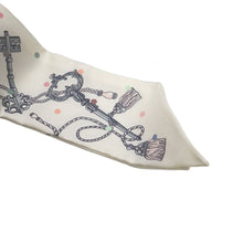 将图像加载到图库查看器中，HERMES Scarf Twilly Les Cres à Pois White/Gris Assie/Multicolor Silk 100%
