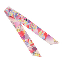 将图像加载到图库查看器中，HERMES Twilly Kyoto Marble Scarf Rose/Multicolor Silk 100%
