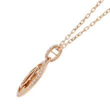 将图像加载到图库查看器中，CARTIER Logo Double C Diamond Necklace 18K Pink Gold
