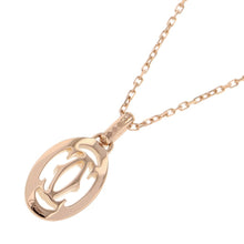 将图像加载到图库查看器中，CARTIER Logo Double C Diamond Necklace 18K Pink Gold
