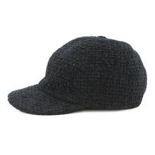 将图像加载到图库查看器中，CHANEL Tweed cap Size M BlackAA8562 Cotton68% Wool 23% Silk5% Polyester3% Nylon1%
