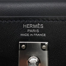 Load image into Gallery viewer, HERMES Kelly Retourne Black Vosheri Size 25
