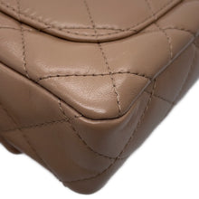 Load image into Gallery viewer, CHANEL Matelasse Top Handle 2-Way Chain Shoulder Bag BeigeAS4023 Shiny Lambskin Size Small
