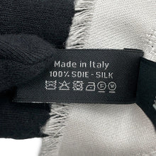 将图像加载到图库查看器中，CHANEL CC Logo Stole Greige Silk100%
