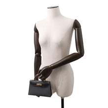 将图像加载到图库查看器中，HERMES Mini Kelly 2 Tricolor Grimist/Black/Halzan Epsom
