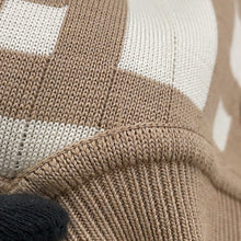 将图像加载到图库查看器中，HERMES Mosaique motif sleeveless knit dress Size 38 Beige/White4E2536DJ Silk69% Cotton22% Nylon7% Polyurethane2%
